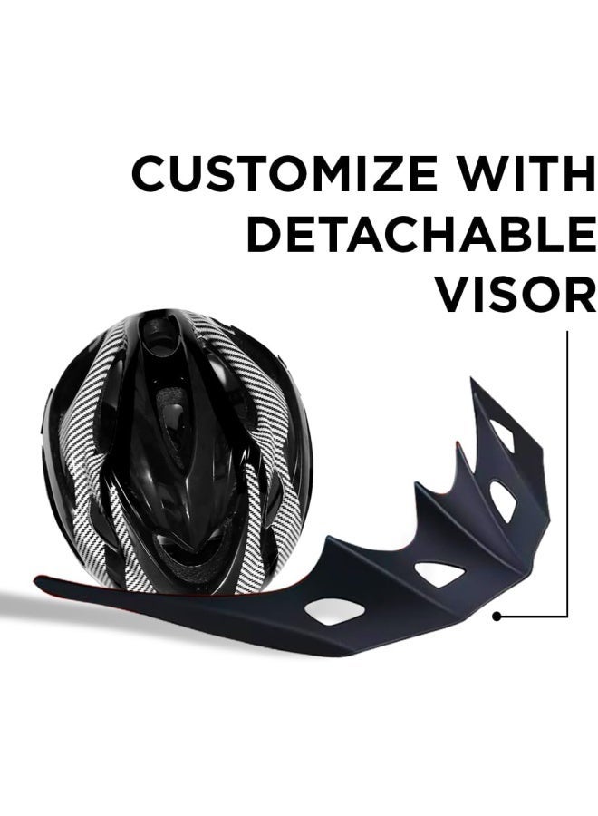 ENDLESS  خوذة دراجة وزلاجات عالية الجودة EL1049 مع حزام قابل للتعديل | مع وسادة داخلية للتبطين للراحة | للبالغين، النساء والرجال | الحجم: حجم مجاني | المادة: بولي كربونات، EPS - Image 4